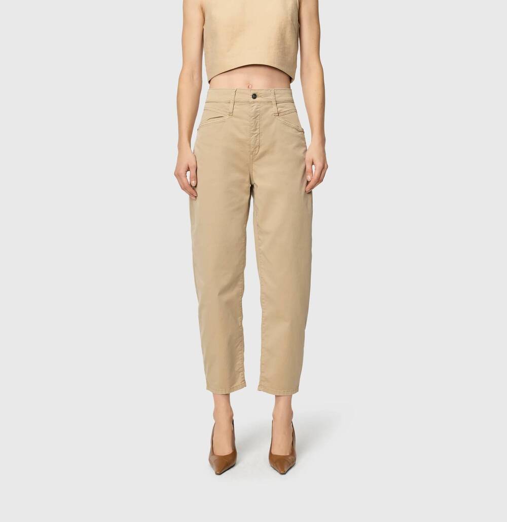 NEW MAC bora 2.3 zip barrel leg jeans in golden terra